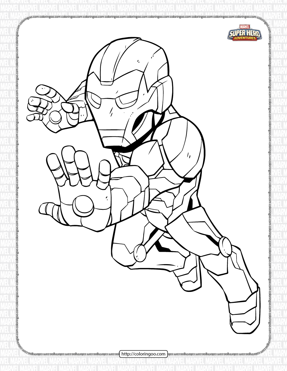 32 Heroic Iron Man Coloring Pages Printable 9