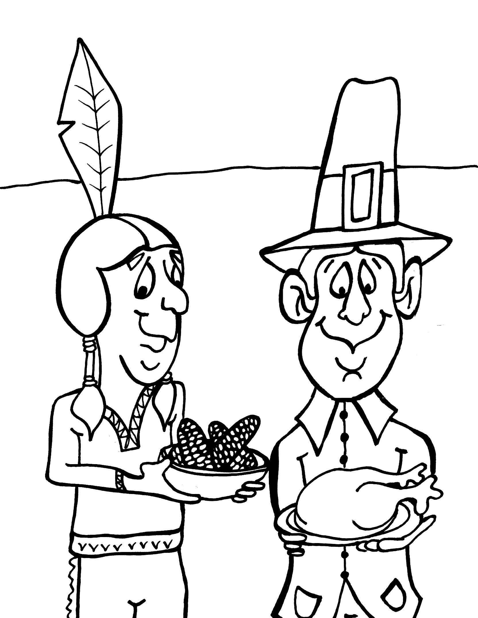 32 Historic First Thanksgiving Coloring Pages Printable 26