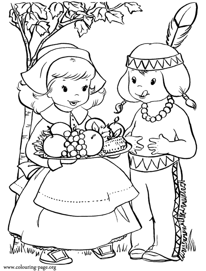 32 Historic First Thanksgiving Coloring Pages Printable 32