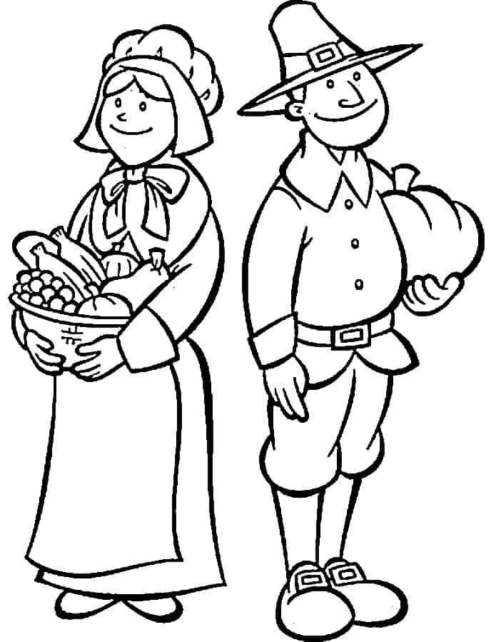 32 Historic First Thanksgiving Coloring Pages Printable 4