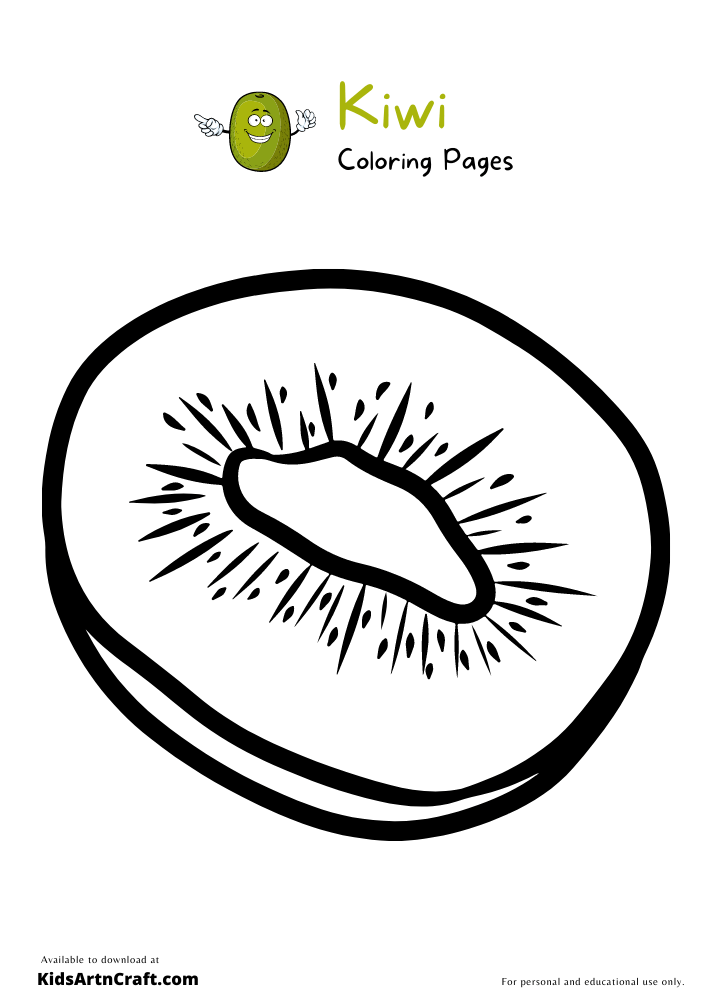 32 Kiwi Fruit Coloring Pages Printable 28