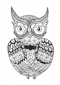 32 Owl Coloring Pages for Adults Printable 18