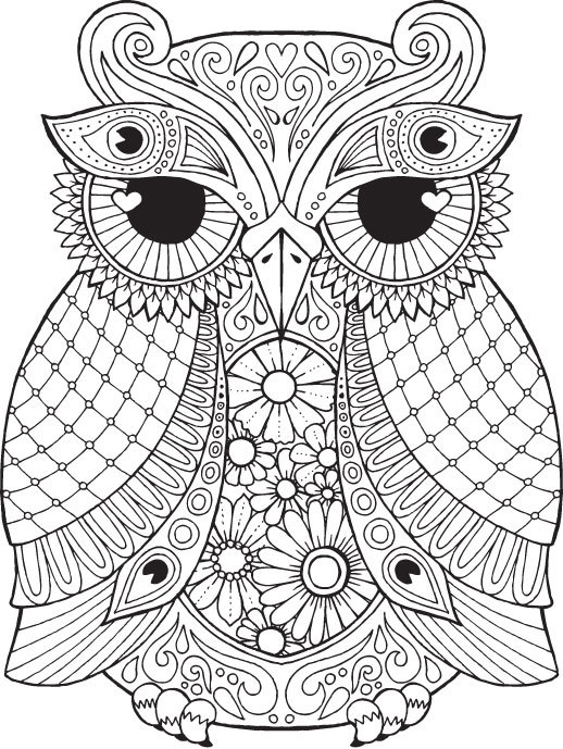 32 Owl Coloring Pages for Adults Printable 26