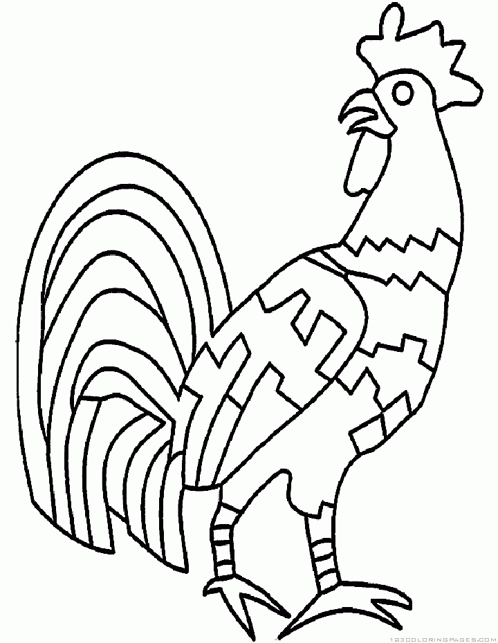 32 Rooster Coloring Pages Printable 12