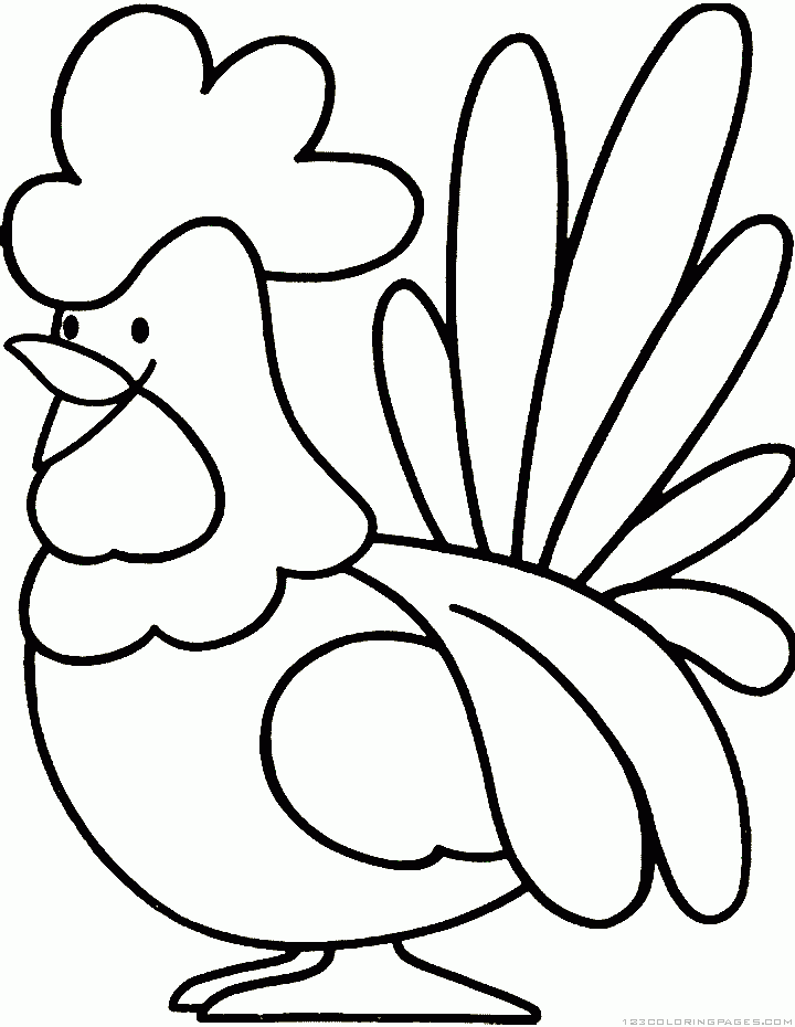 rooster coloring pages printable jpg