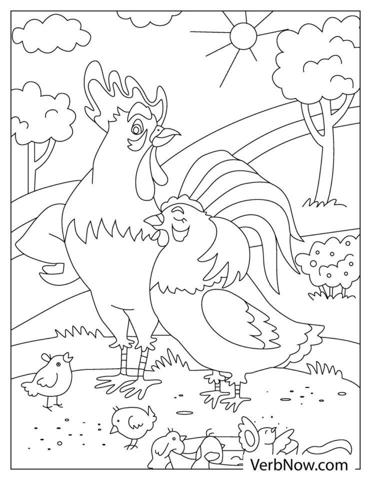 32 Rooster Coloring Pages Printable 25