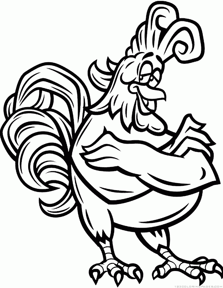 rooster coloring pages printable jpg