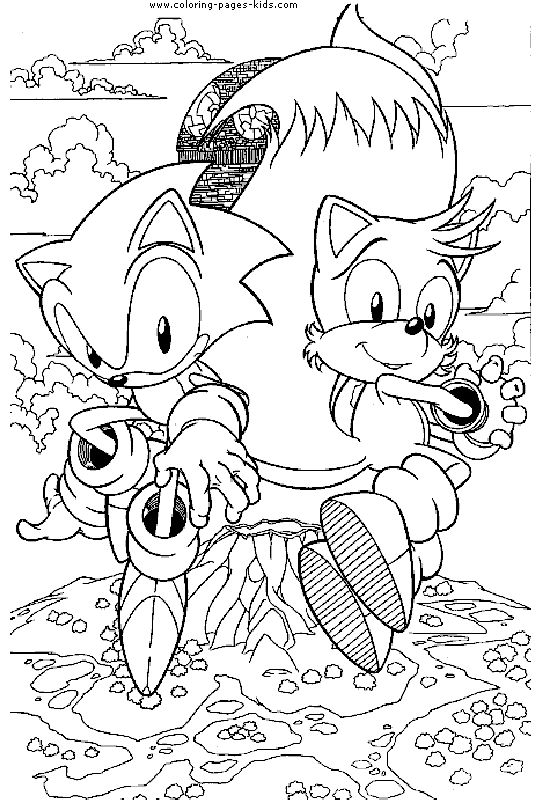 sonic hedgehog characters coloring pages printable jpg