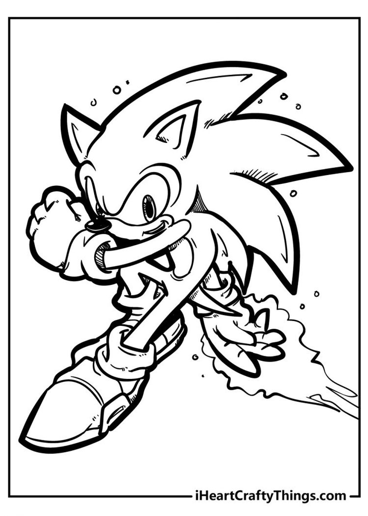 sonic hedgehog characters coloring pages printable jpg