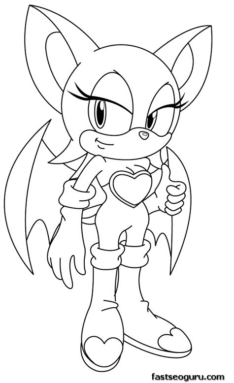 32 Sonic Hedgehog Characters Coloring Pages Printable 22