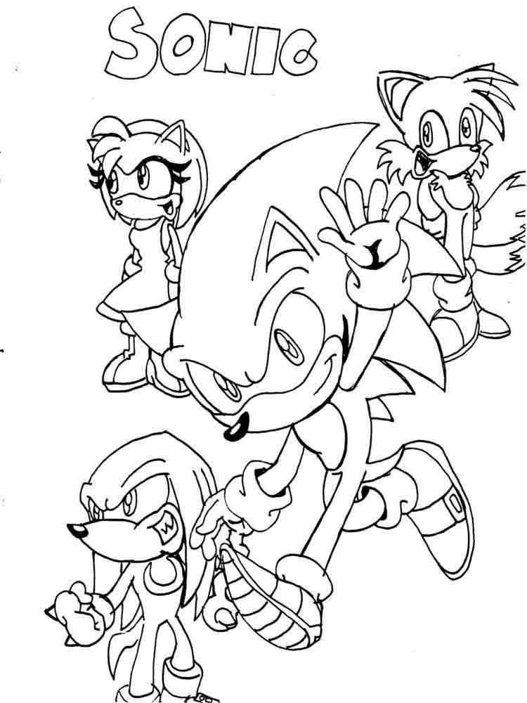 sonic hedgehog characters coloring pages printable jpg