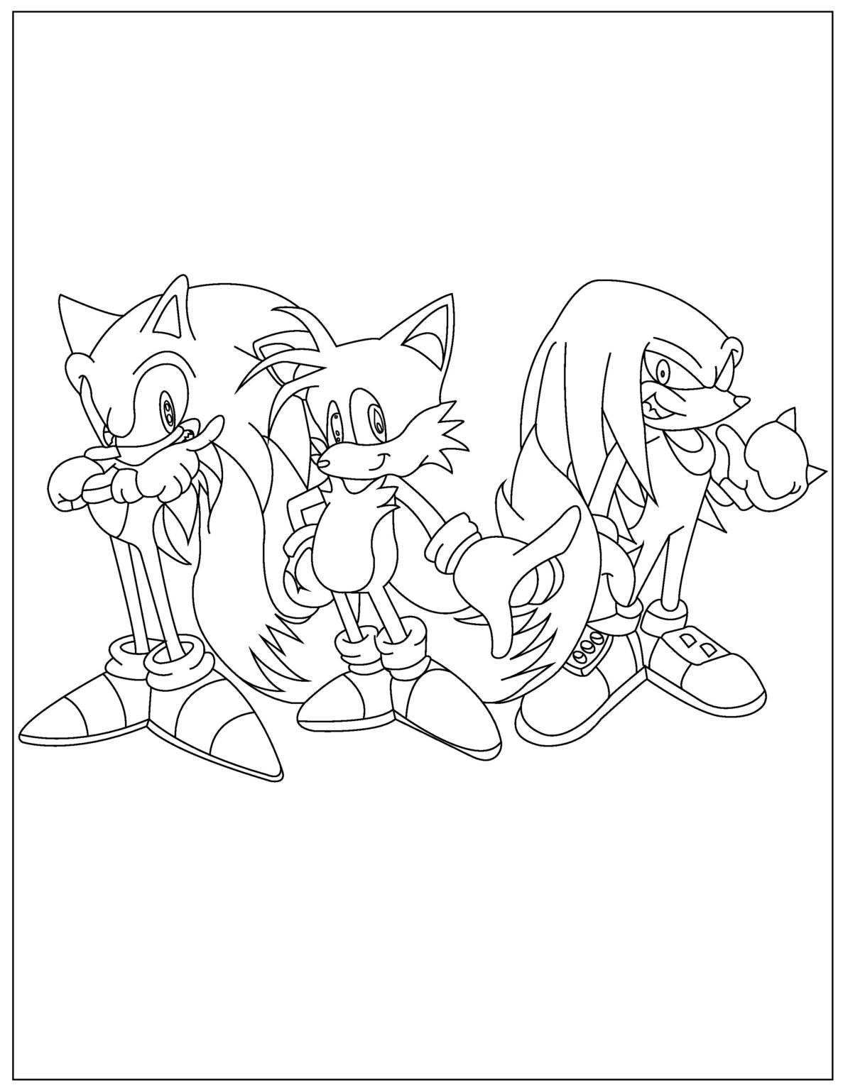 sonic hedgehog characters coloring pages printable jpg