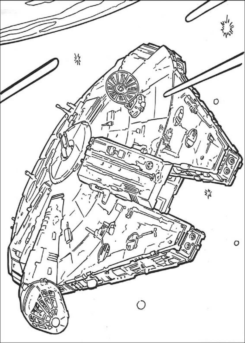 32 Star Wars Spaceship Coloring Pages Printable 1