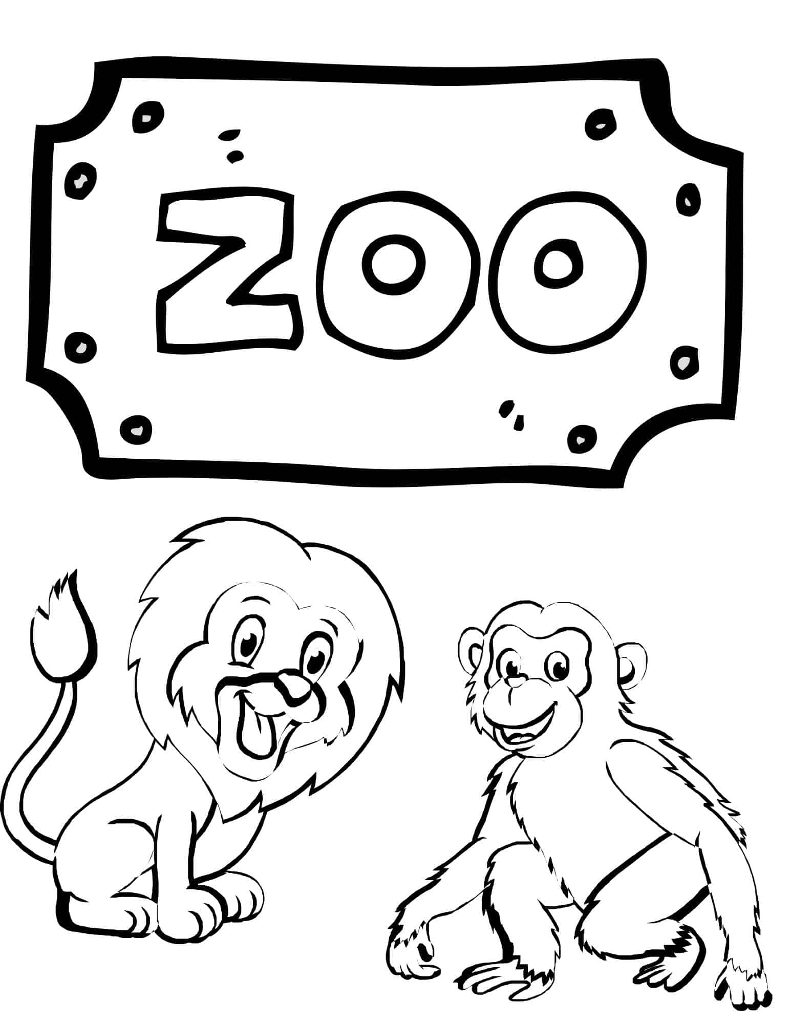 zoo coloring pages for kids printable jpg