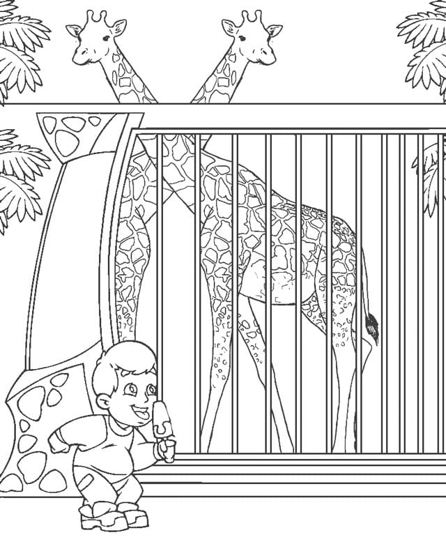 32 Zoo Coloring Pages for Kids Printable 5