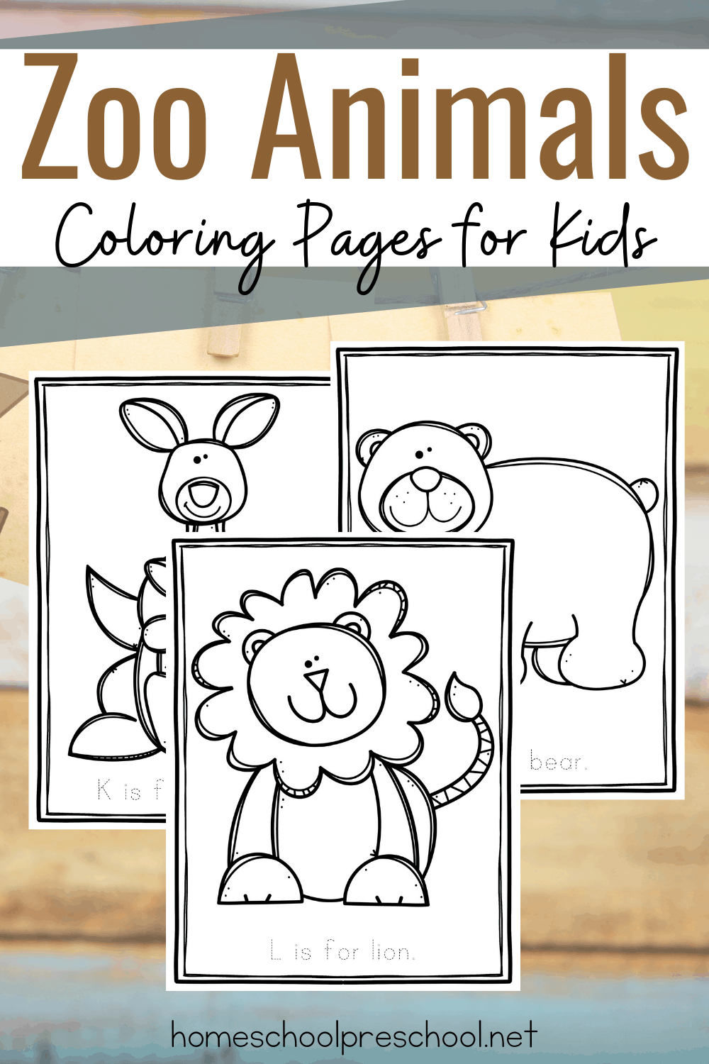 32 Zoo Coloring Pages for Kids Printable 7