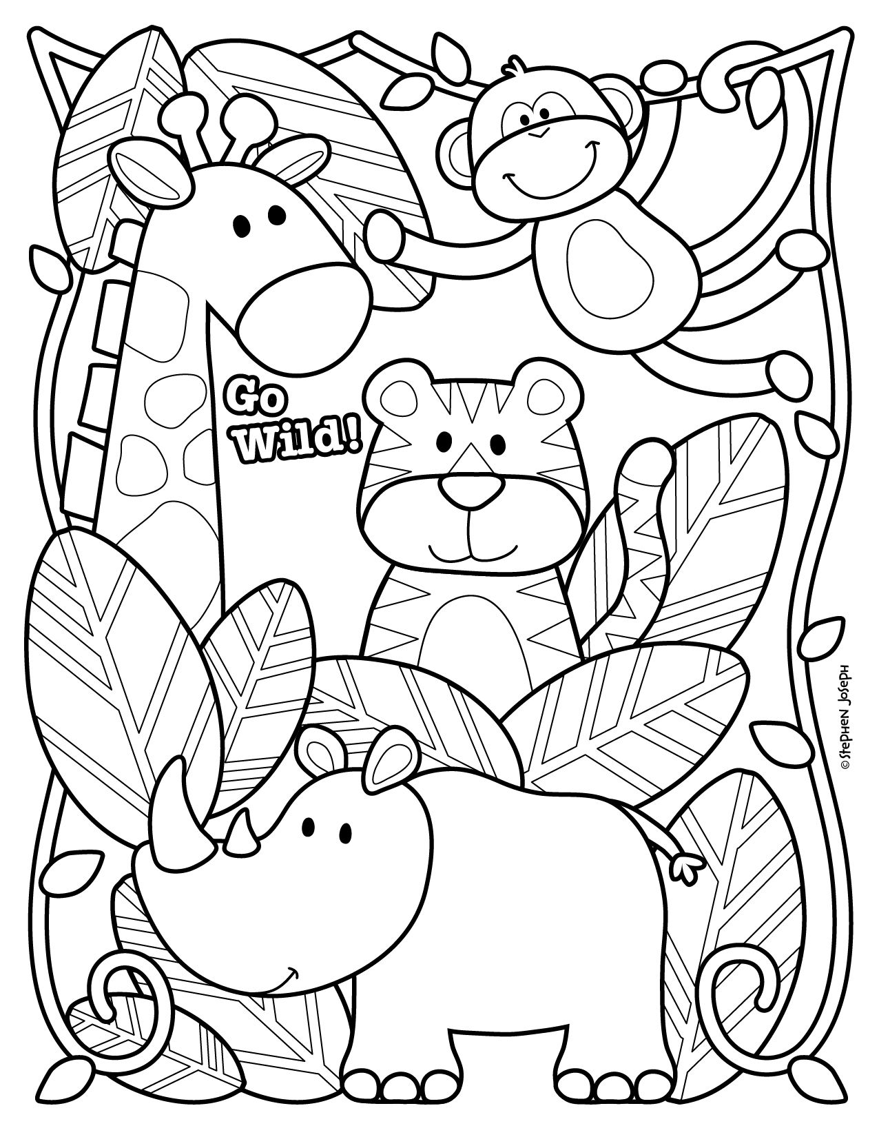 32 Zoo Coloring Pages for Kids Printable 9