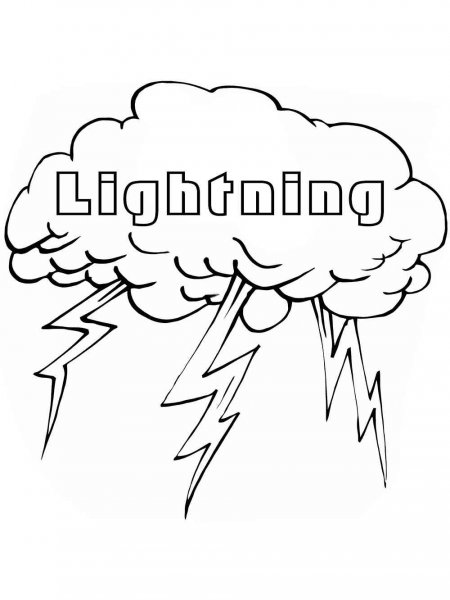 33 Electrifying Lightning Coloring Pages Printable 3