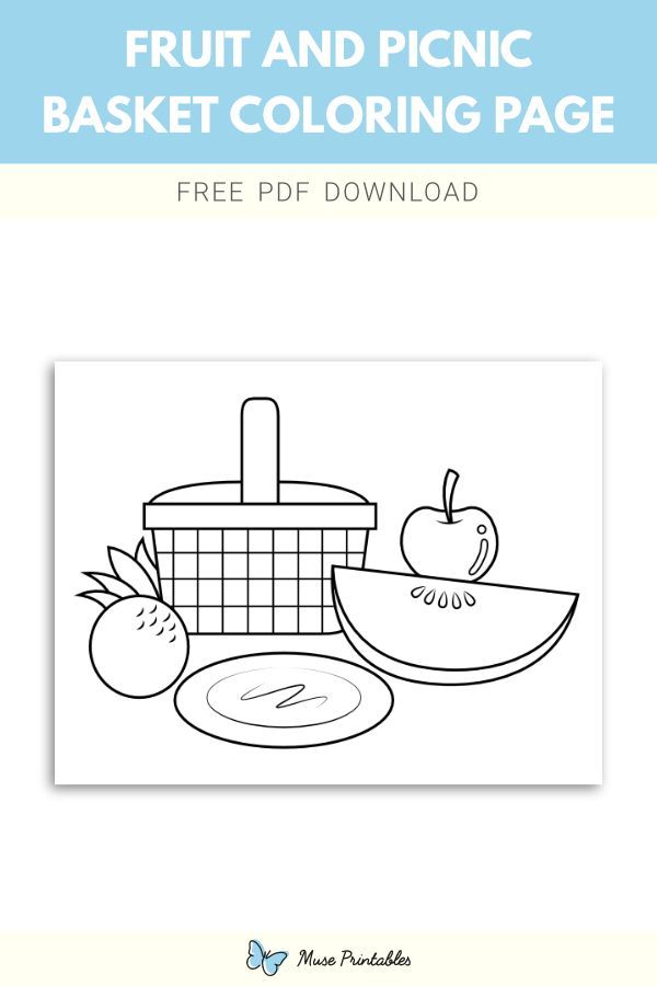 33 Fun Picnic Coloring Pages Printable 12