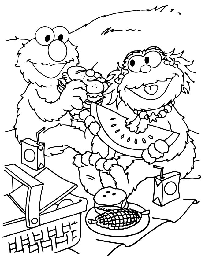 33 Fun Picnic Coloring Pages Printable 21