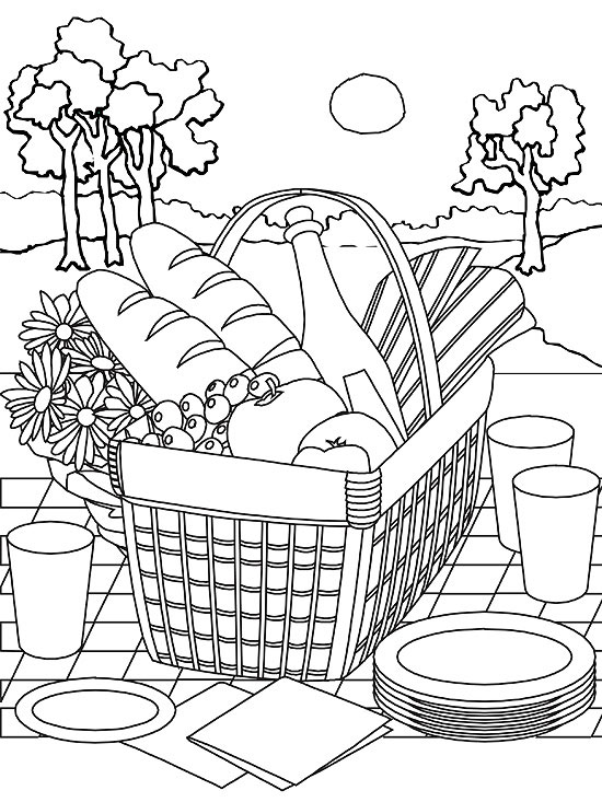 fun picnic coloring pages printable jpg