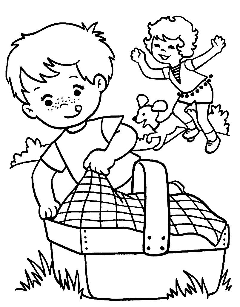 33 Fun Picnic Coloring Pages Printable 29