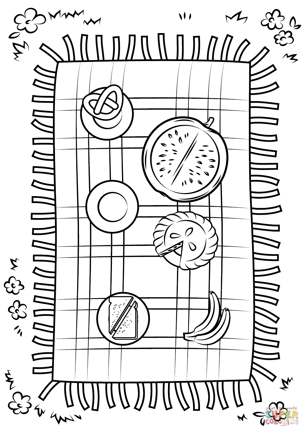 fun picnic coloring pages printable jpg