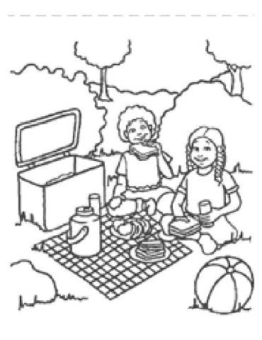 33 Fun Picnic Coloring Pages Printable 9