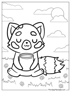 red panda coloring turning red coloring pages printable jpg