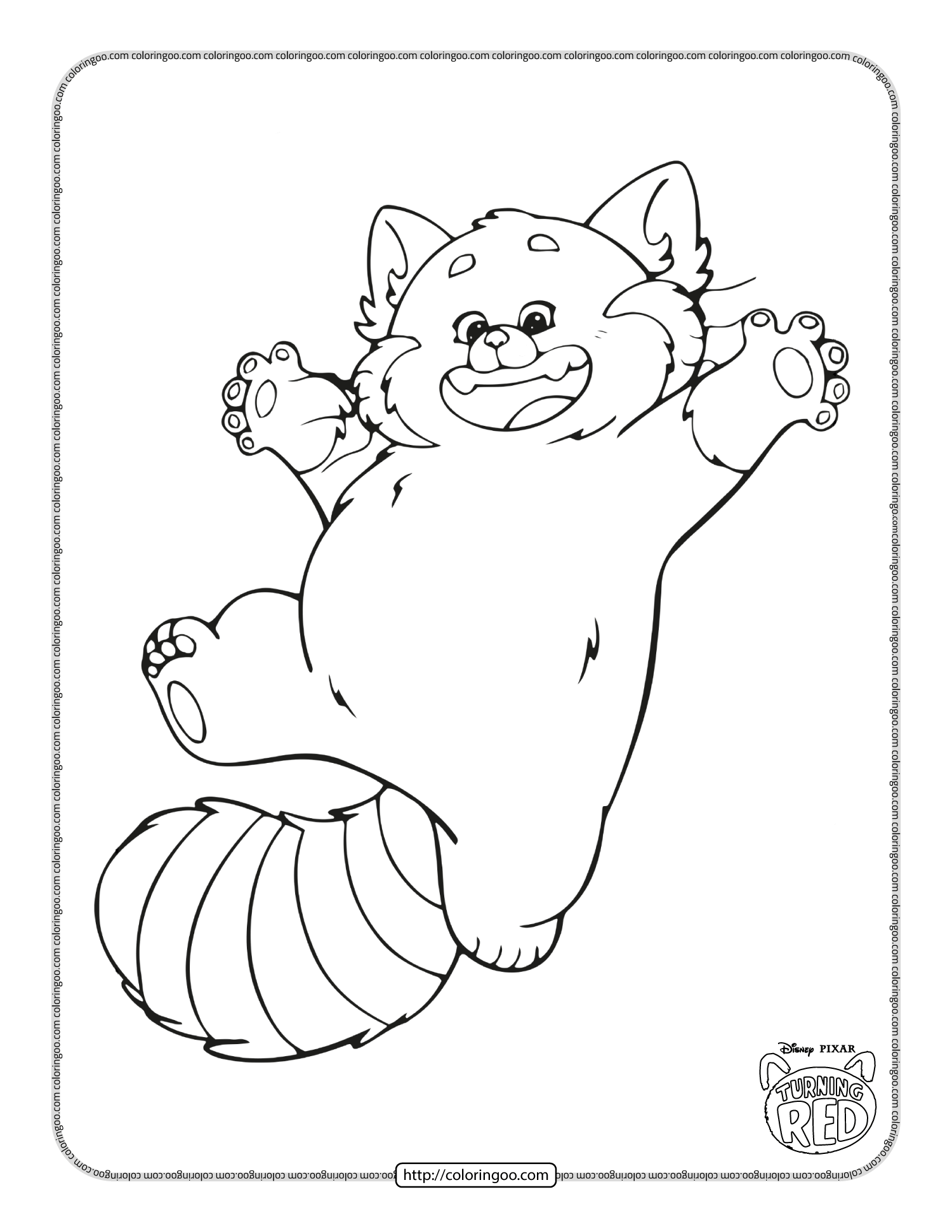 33 Red Panda Coloring Turning Red Coloring Pages Printable 5