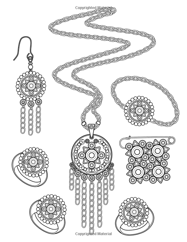 shiny jewelry coloring pages printable jpg