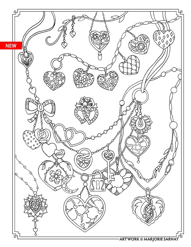 33 Shiny Jewelry Coloring Pages Printable 2