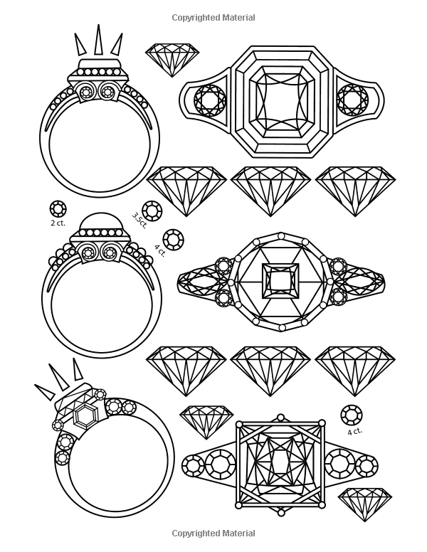 shiny jewelry coloring pages printable jpg