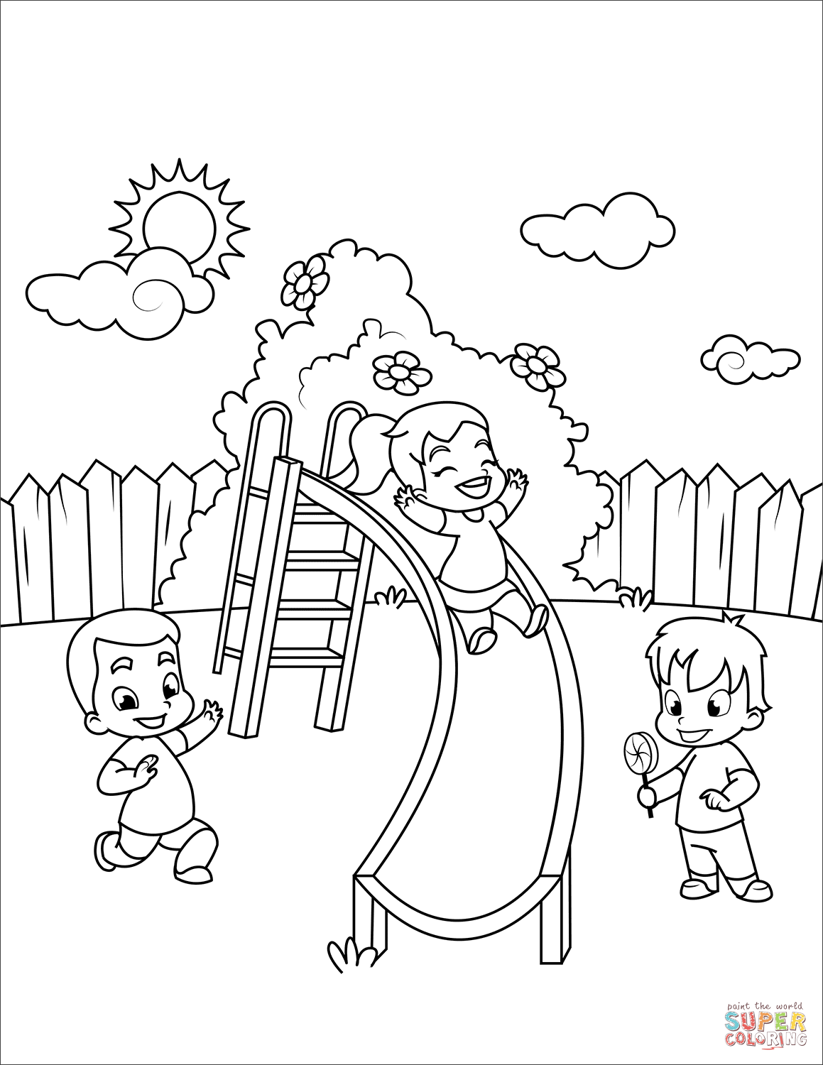 slide coloring pages printable jpg