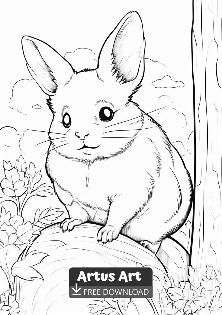 33 Soft Chinchilla Coloring Page Printable 32