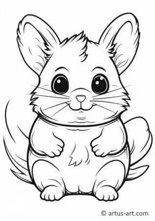 soft chinchilla coloring page printable jpg