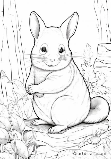 soft chinchilla coloring page printable jpg