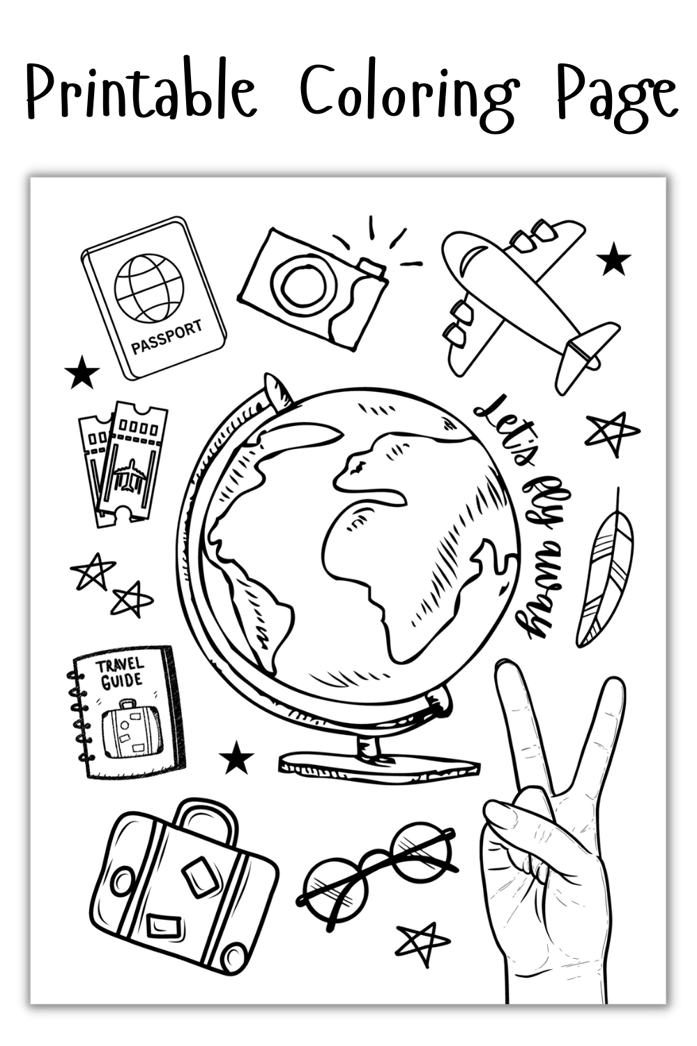 33 Travel Coloring Pages Printable 2