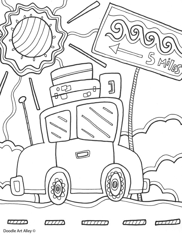 33 Travel Coloring Pages Printable 4