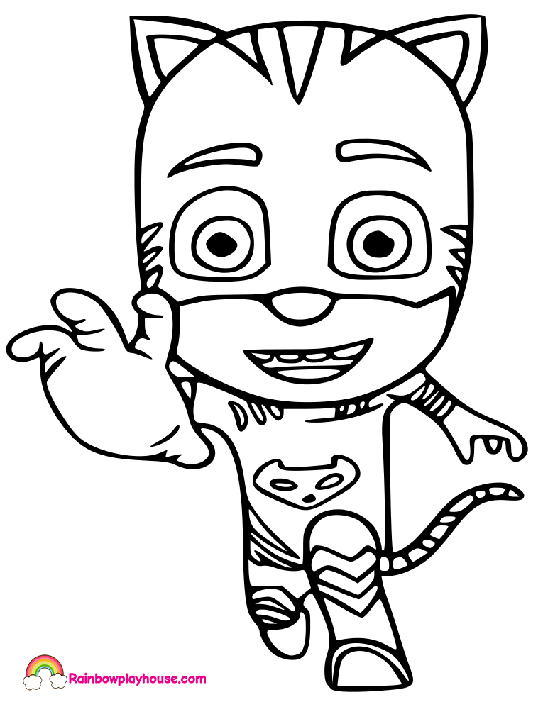 catboy from pj masks coloring pages printable jpg