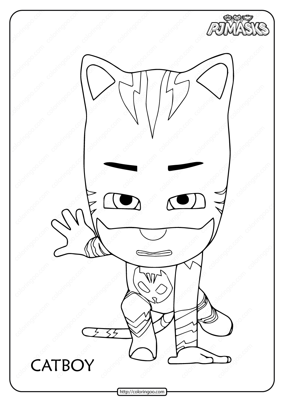 catboy from pj masks coloring pages printable jpg