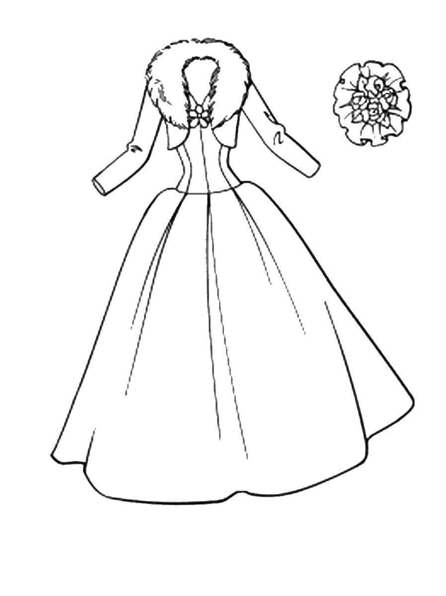 34 Flower Dress Coloring Pages Printable 14