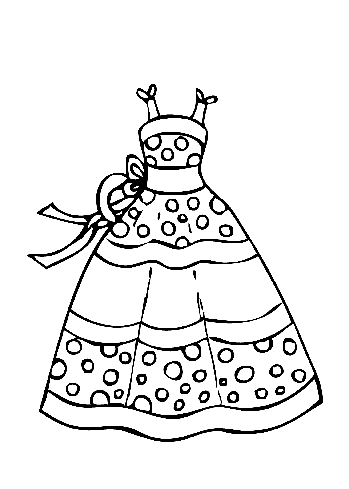 34 Flower Dress Coloring Pages Printable 3