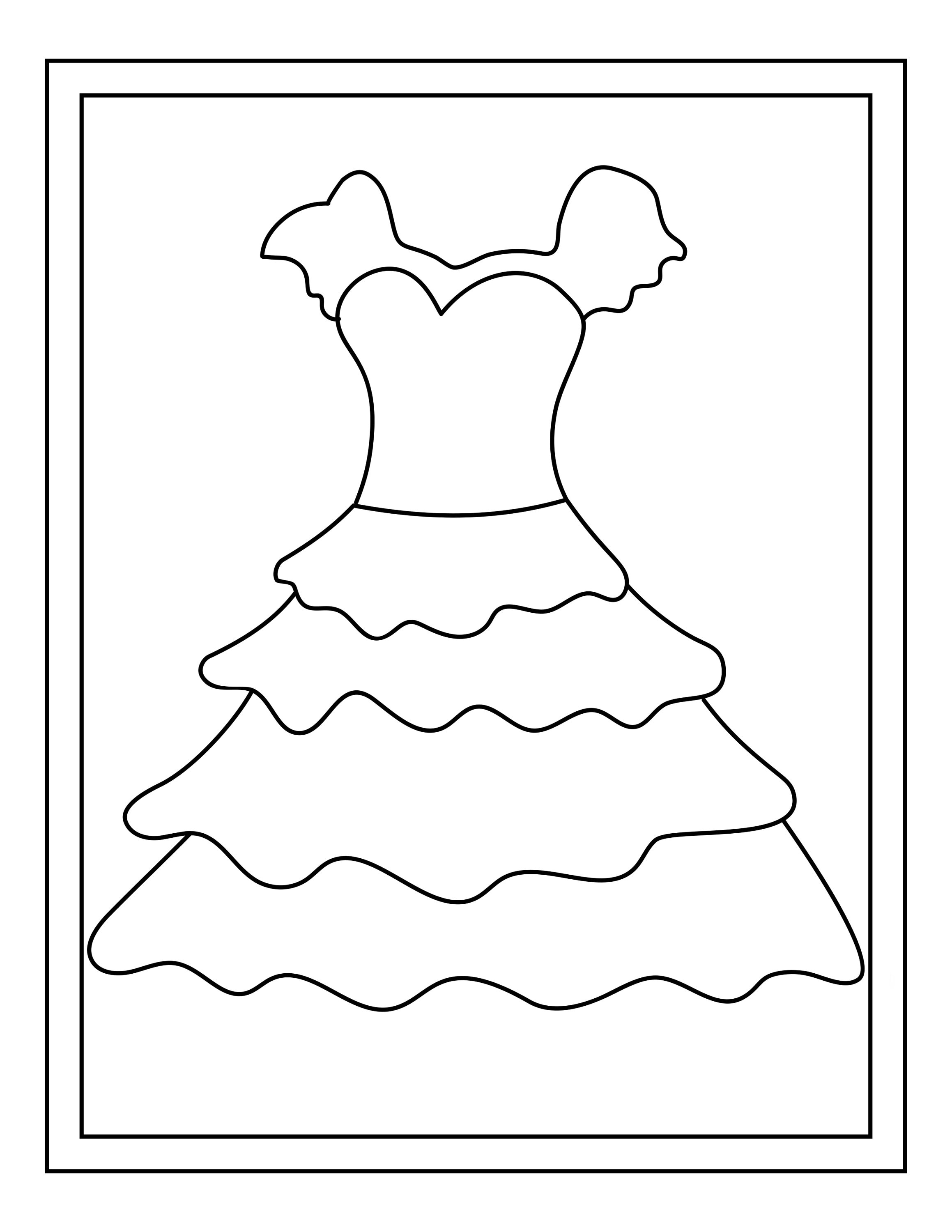 34 Flower Dress Coloring Pages Printable 34