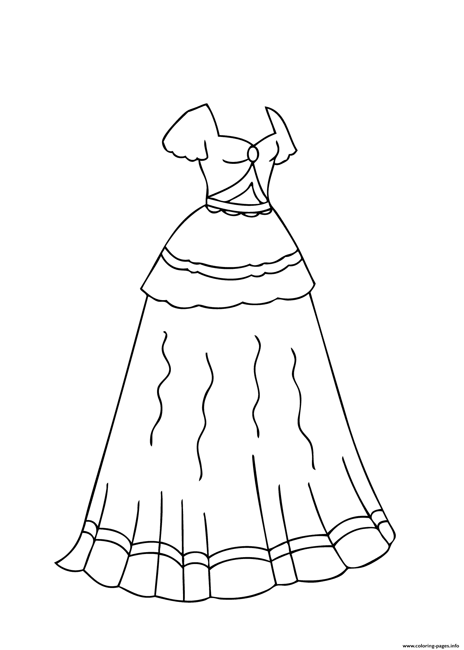 34 Flower Dress Coloring Pages Printable 4