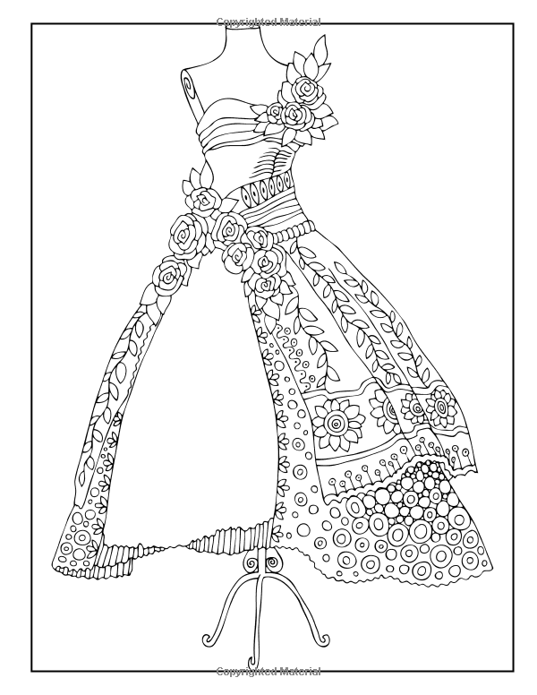 flower dress coloring pages printable jpg