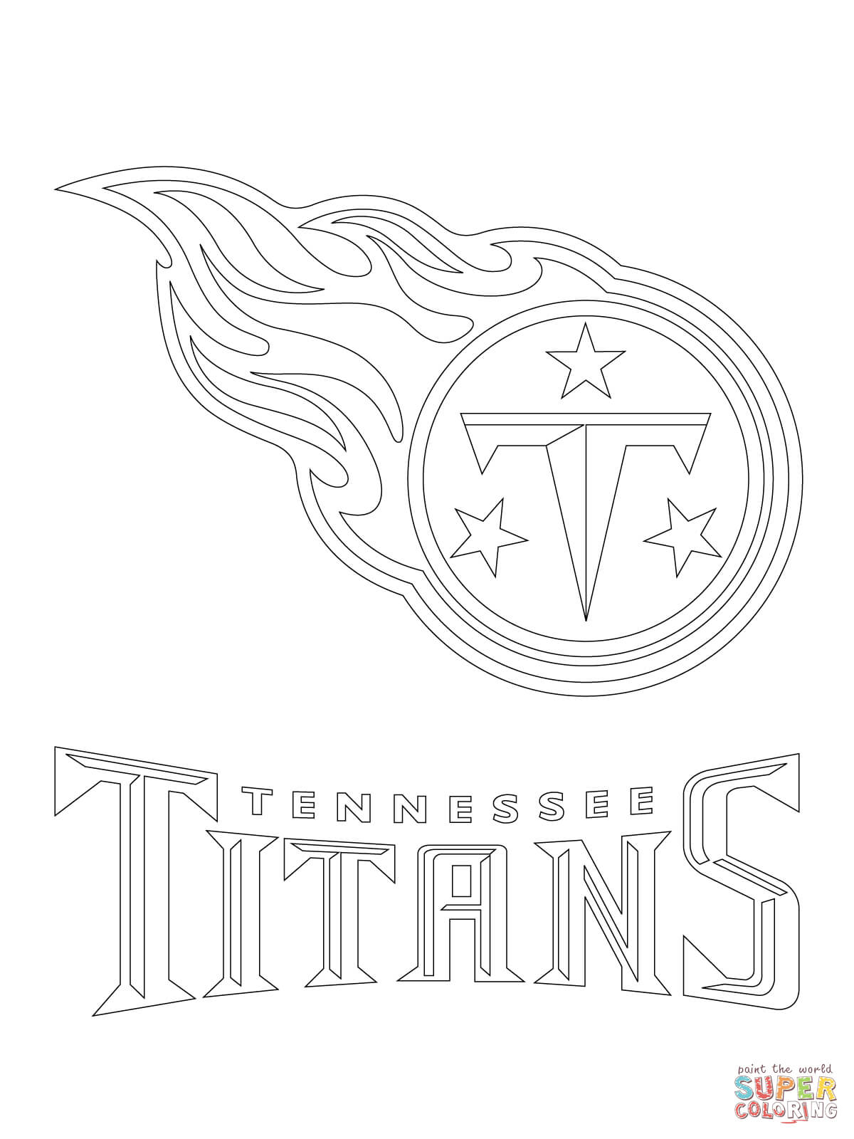 34 Iconic Titans Logo Coloring Page Printable 1