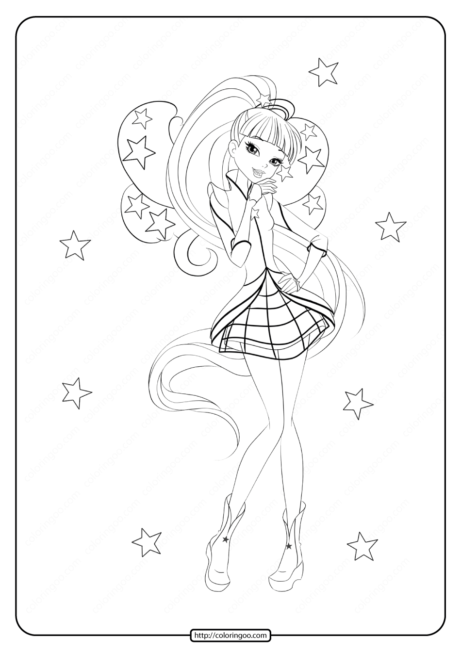 34 Magical Winx Mermaid Coloring Pages Printable 28