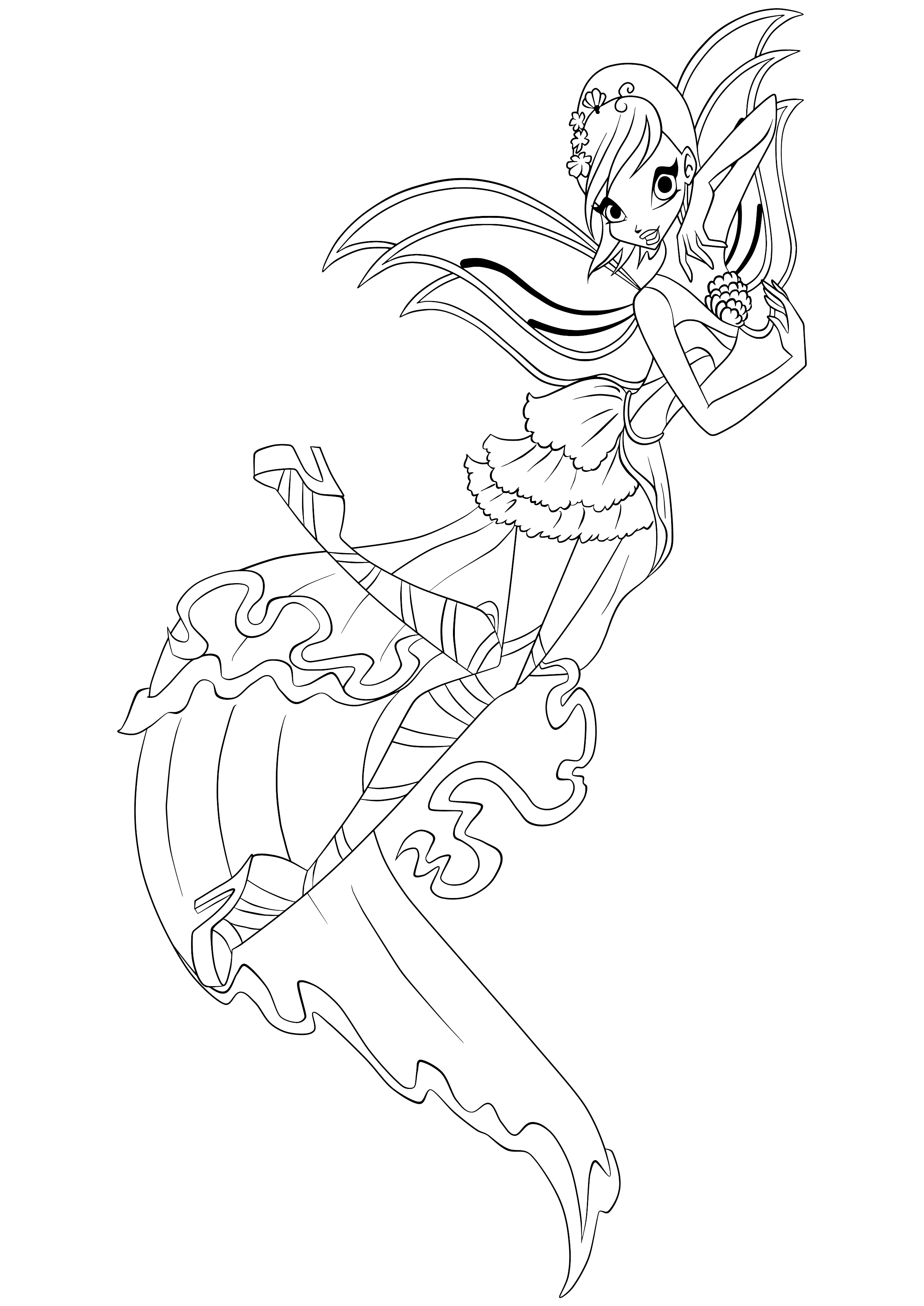 34 Magical Winx Mermaid Coloring Pages Printable 32