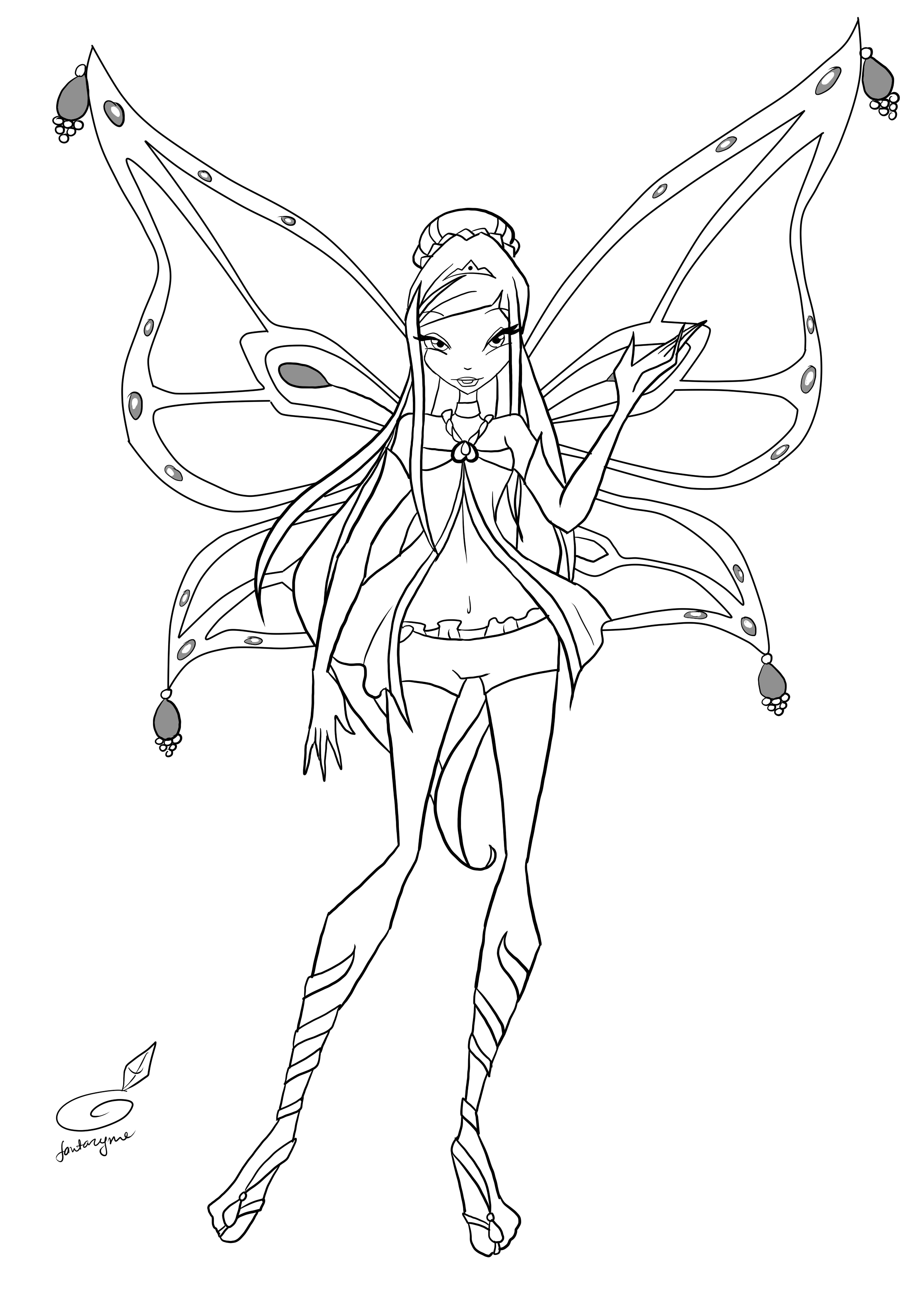 34 Magical Winx Mermaid Coloring Pages Printable 7